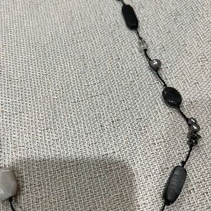 Silpada black and silver bead - 38” length